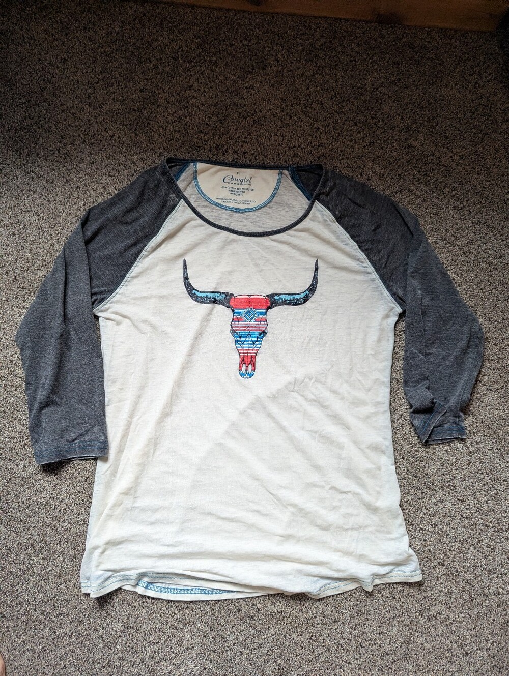 3/4 Sleeve Cowgirl Hardware XL